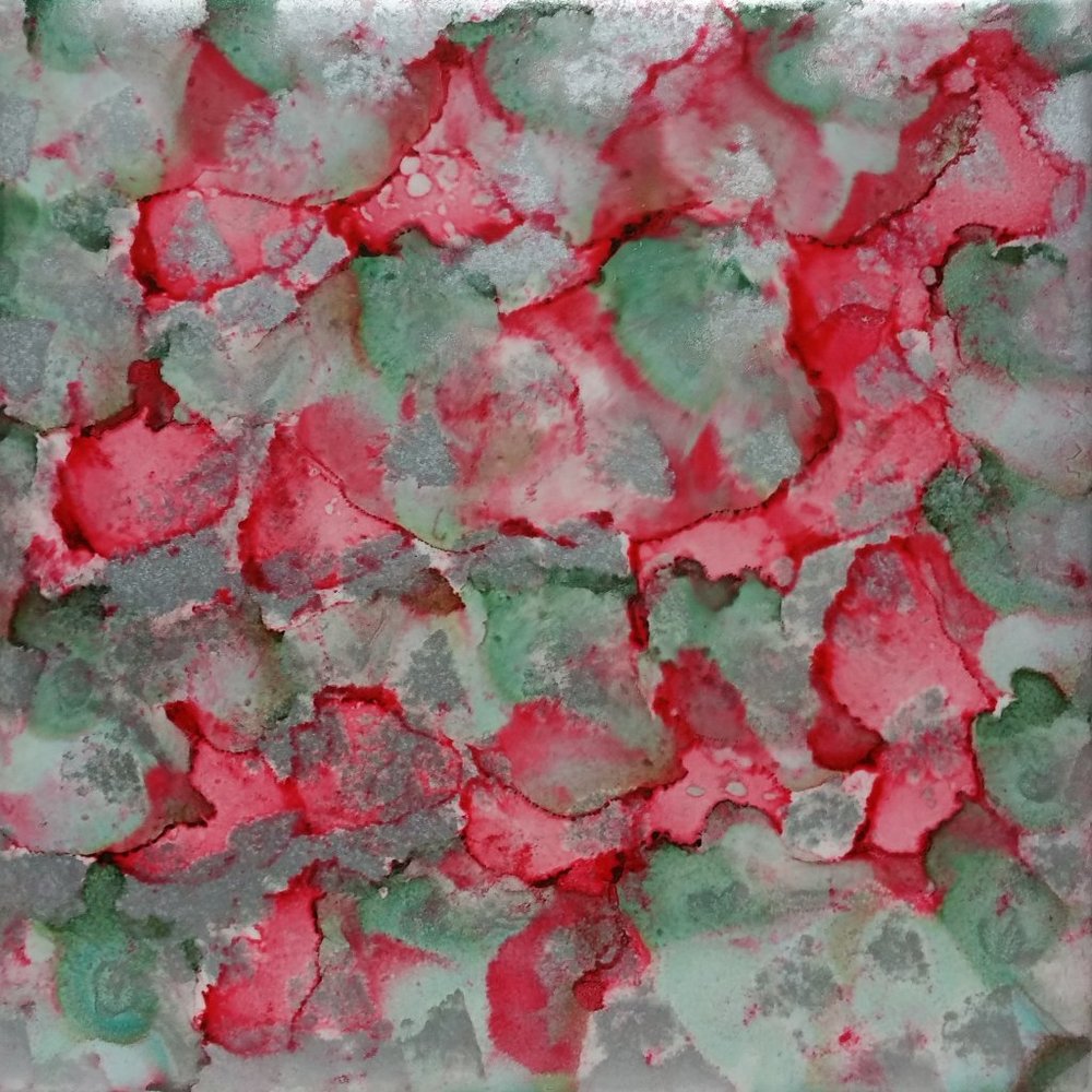 NWT 4 Coasters + Trivet Set 5 Handmade Jewels of the Style OOAK (SLVR Christmas)